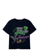 Nkmjahi Minecraft Nreg Ss Top Noos Bfu Tops T-shirts Short-sleeved Bla...