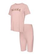 Mlkaja Statement Lounge Set Tops T-shirts & Tops Short-sleeved Pink Ma...