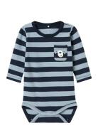 Nbmking Ls Body Bodies Long-sleeved Blue Name It