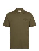 Reg Tonal Shield Ss Polo Tops Polos Short-sleeved Green GANT