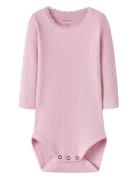 Nbfkab Ls Body Noos Bodies Long-sleeved Pink Name It