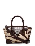 Zebra-Print Canvas Small Tanner Satchel Bags Small Shoulder Bags-cross...