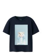 Nmmvoto Ss Nreg Top Tops T-shirts Short-sleeved Navy Name It