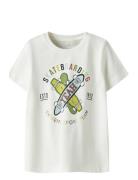 Nmmkarlton Ss Top Pb Tops T-shirts Short-sleeved White Name It