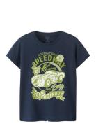 Nmmkarlton Ss Top Pb Tops T-shirts Short-sleeved Navy Name It