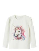 Nmfkrulle Ls Top Box Tops T-shirts Long-sleeved T-shirts White Name It