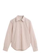 Reg Classic Poplin Striped Shirt Tops Shirts Long-sleeved Orange GANT