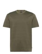 H-Taut 102 Tops T-shirts Short-sleeved Khaki Green BOSS