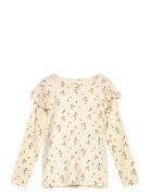 Nmflavo Eve Ls Slim Top Lil Tops T-shirts Long-sleeved T-shirts Cream ...