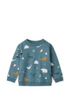 Thora Printed Sweatshirt Tops Sweat-shirts & Hoodies Sweat-shirts Blue...