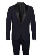 Stretch Tuxedo Suit Smokki Blue Lindbergh