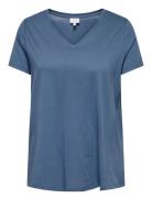 Carbonnie Life S/S V A-Shape Tee Noos Tops T-shirts & Tops Short-sleev...