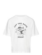 Short-Sleeved Printed T-Shirt Tops T-shirts Short-sleeved White Mango