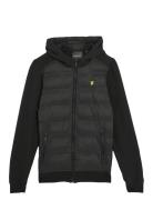 Hybrid Hoodie Tops Sweat-shirts & Hoodies Hoodies Black Lyle & Scott