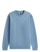 Tjm Reg S Flag Crew Tops T-shirts Long-sleeved Blue Tommy Jeans