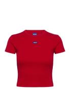 Baby Tee_B Tops T-shirts & Tops Short-sleeved Red HUGO BLUE