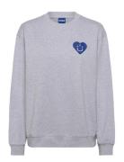 Over D Crew_B_3 Tops Sweat-shirts & Hoodies Sweat-shirts Grey HUGO BLU...