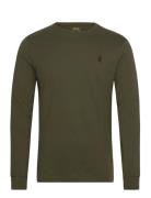 Custom Slim Fit Jersey T-Shirt Tops T-shirts Long-sleeved Green Polo R...