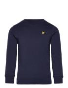 Plain Ls T-Shirt Tops Sweat-shirts & Hoodies Sweat-shirts Navy Lyle & ...