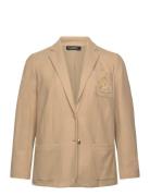 Bullion Jacquard Blazer Blazers Single Breasted Blazers Beige Lauren W...