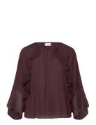 Mavissz Blouse Tops Blouses Long-sleeved Brown Saint Tropez
