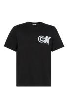 Ss 20S Ck Sport Logo Graphic Tee Tops T-shirts Short-sleeved Black Cal...