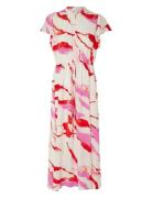 Slfmarine Ss Aop Ankle Dress B Maksimekko Juhlamekko Pink Selected