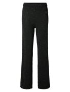 Slfjosie Hw Knit Pant Bottoms Trousers Flared Black Selected