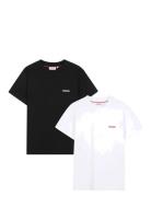 Set 2 T-Shirts Tops T-shirts Short-sleeved White Hugo Kids