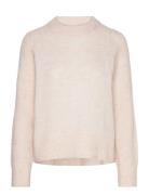 Slfrena Ls Knit O-Neck Camp Tops Knitwear Jumpers Cream Selected
