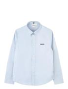 Long Sleeved Shirt Tops Shirts Long-sleeved Shirts Blue BOSS