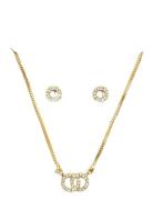 Harlan Gift Set, Necklace & Earrings, Gold-Plated Accessories Jeweller...