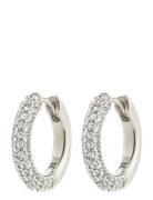 Tatum Medium Hoops Silver-Plated Accessories Jewellery Earrings Hoops ...