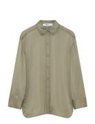 Strong - Fluid Viscose Tops Shirts Long-sleeved Green Day Birger Et Mi...