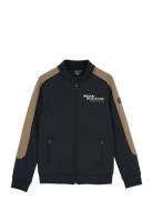 Zipper Jacket Contrast Sleeve Ohut Takki Kuoritakki Black Indian Blue ...