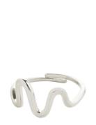 Lulu Wavy Stack Ring Silver-Plated Sormus Korut Silver Pilgrim