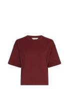 Mschleana Tee Tops T-shirts & Tops Short-sleeved Burgundy MSCH Copenha...