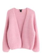 Stickad Cardigan Tops Knitwear Cardigans Pink Lindex