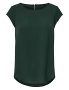 Onlvic S/S Solid Top Noos Ptm Tops Blouses Short-sleeved Green ONLY