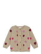 Cardigan Knit Tops Knitwear Cardigans Beige Minymo