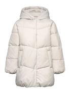 Hood Puffer Coat Toppatakki Cream Mango