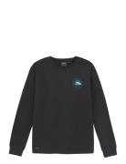 T-Shirt Ls Round Print Tops T-shirts Long-sleeved T-shirts Black India...