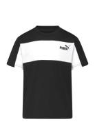 Ess Block Small Logo Tee B Tops T-shirts Short-sleeved Black PUMA