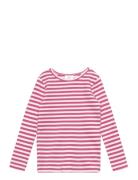 Tnmoore L_S Rib Tee Tops T-shirts Long-sleeved T-shirts Pink The New
