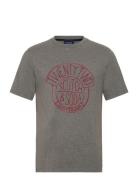 Denim Artwork T-Shirt Tops T-shirts Short-sleeved Grey Scotch & Soda