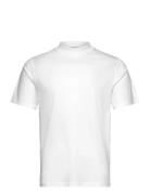 Ace Mock Neck T-Shirt Tops T-shirts Short-sleeved White J. Lindeberg