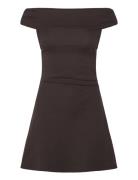 Short Strapless Dress Lyhyt Mekko Brown Mango