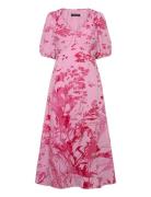 Isla Odette Twist Neck Tea Drs Polvipituinen Mekko Pink French Connect...