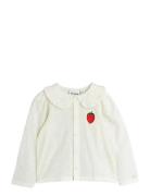 Strawberry Emb Schiffli Blouse Tops Blouses & Tunics White Mini Rodini