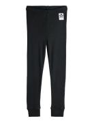 Modal Rib Leggings Bottoms Leggings Black Mini Rodini